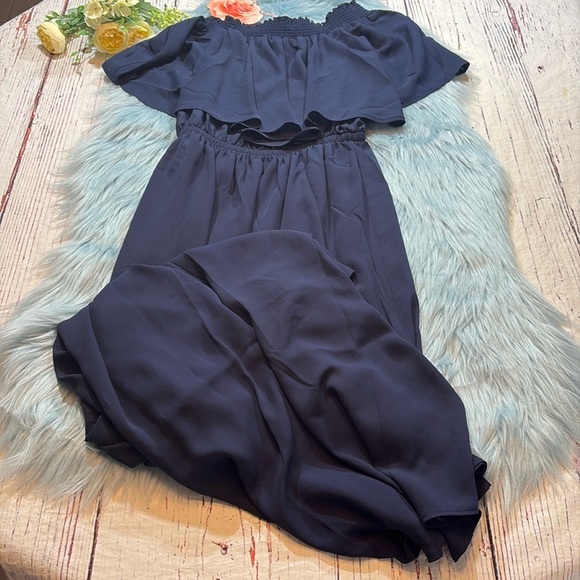 NWT Show Me Your Mumu Hacienda Maxi Dress in Rich Navy Sz XS - Picture 1 of 11